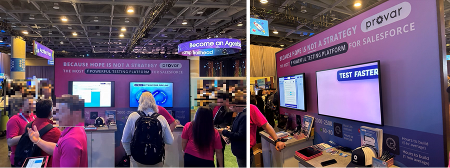 Dreamforceで出展した際のProvarブースの様子