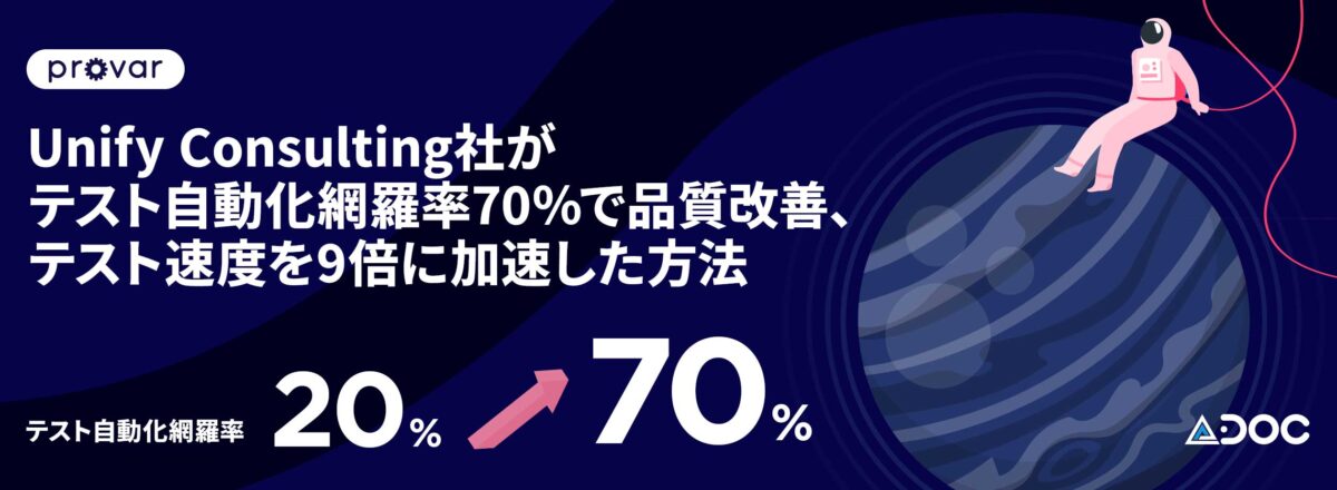Unify Consulting社がテスト自動化網羅率70％で品質改善、テスト速度を9倍に加速した方法